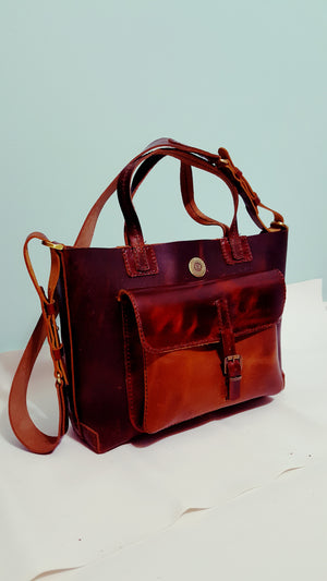 S.TOYESE LEATHER TOTE