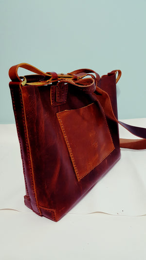 S.TOYESE LEATHER TOTE